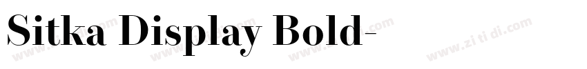 Sitka Display Bold字体转换